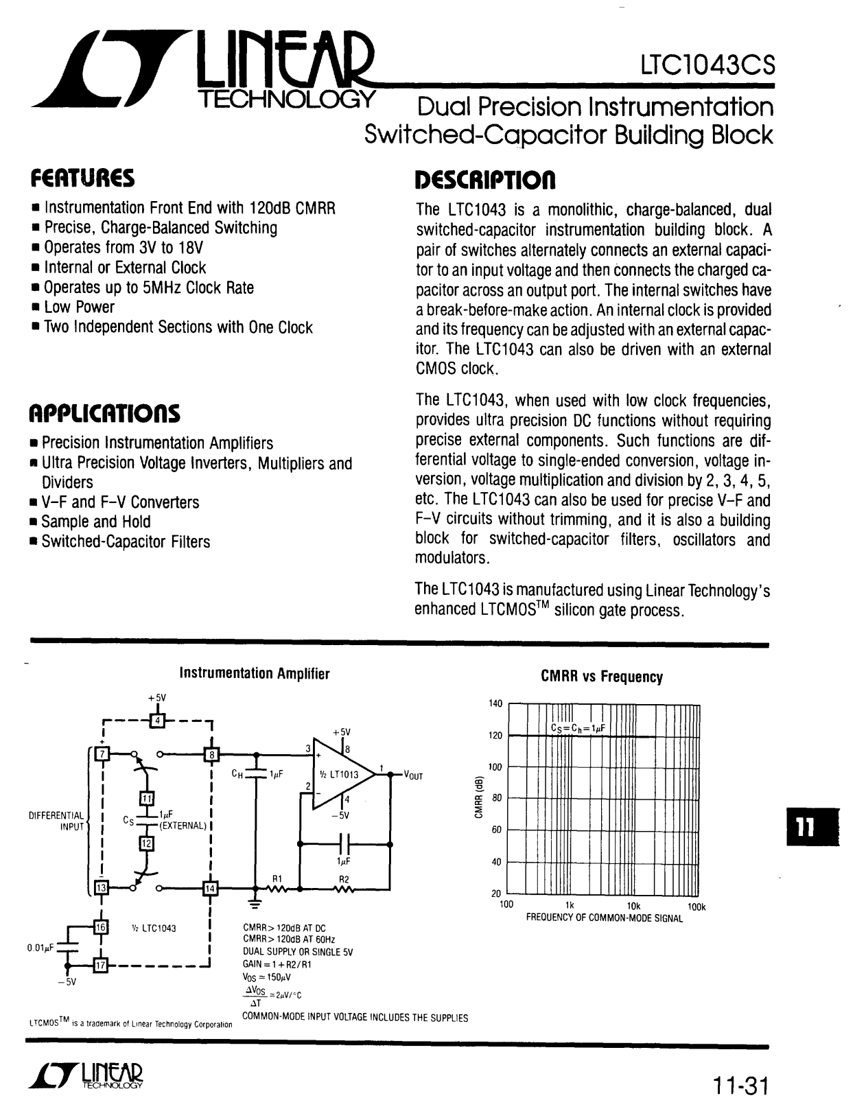 Linear Technology LTC1043CS Datasheet