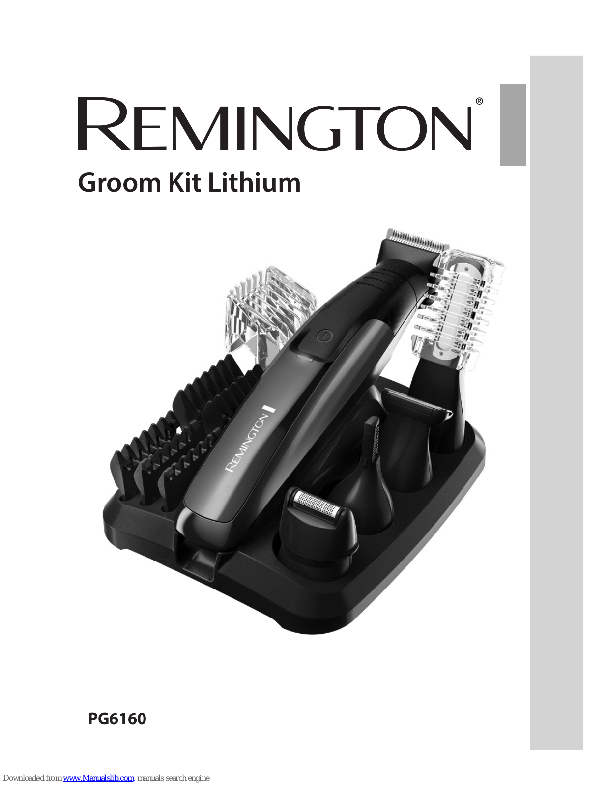 Remington Groom Kit Lithium PG6160, Groom Kit Plus PG6150 User Manual