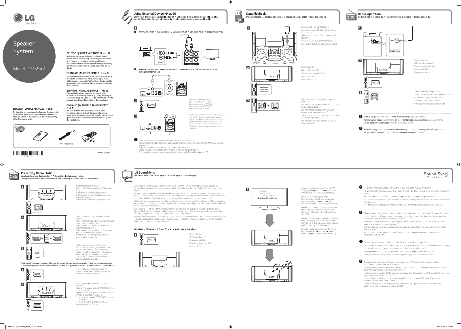 LG OM5542 User Guide