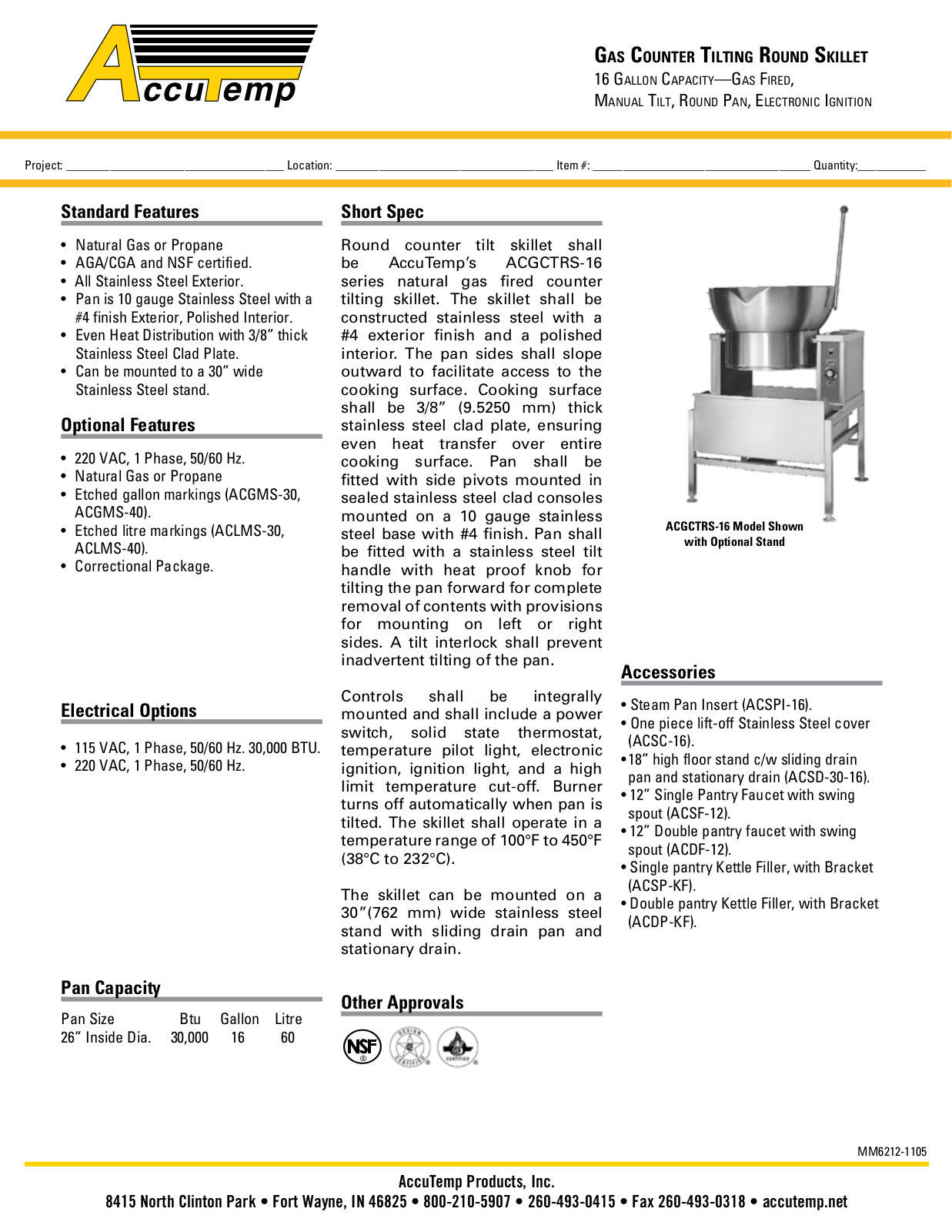 AccuTemp ACGCTRS-16 User Manual