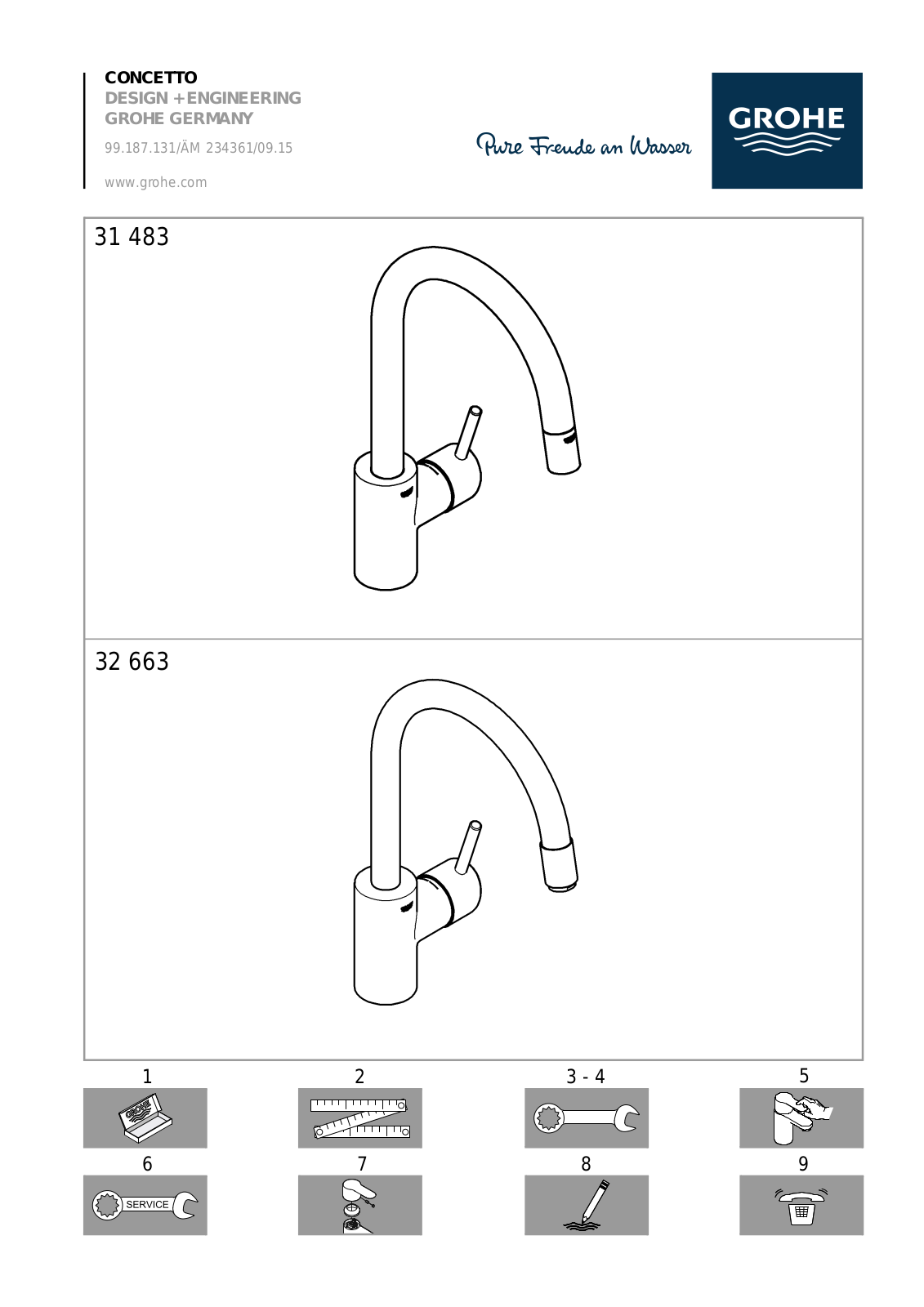 Grohe 32663DC1 Service Manual