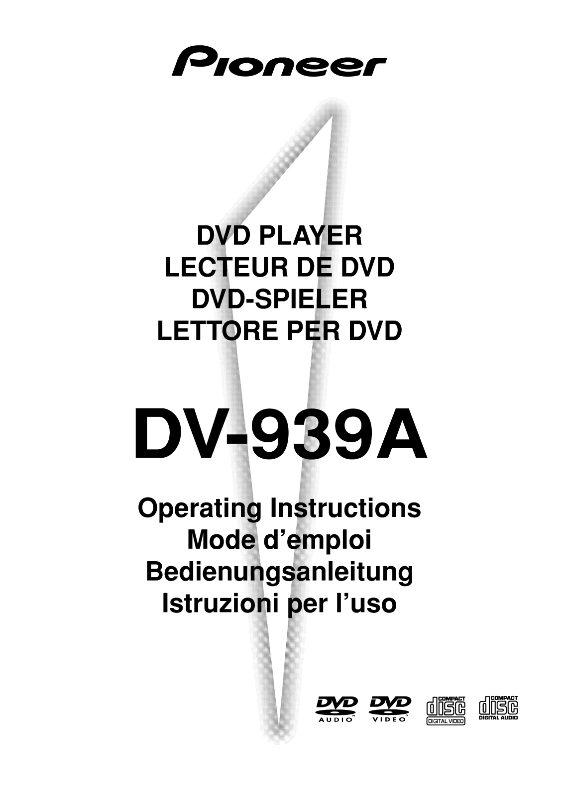 Pioneer DV-939A Operating Instruction