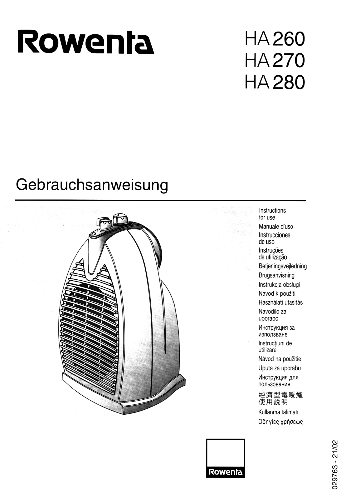 Rowenta CV 4826 User Manual