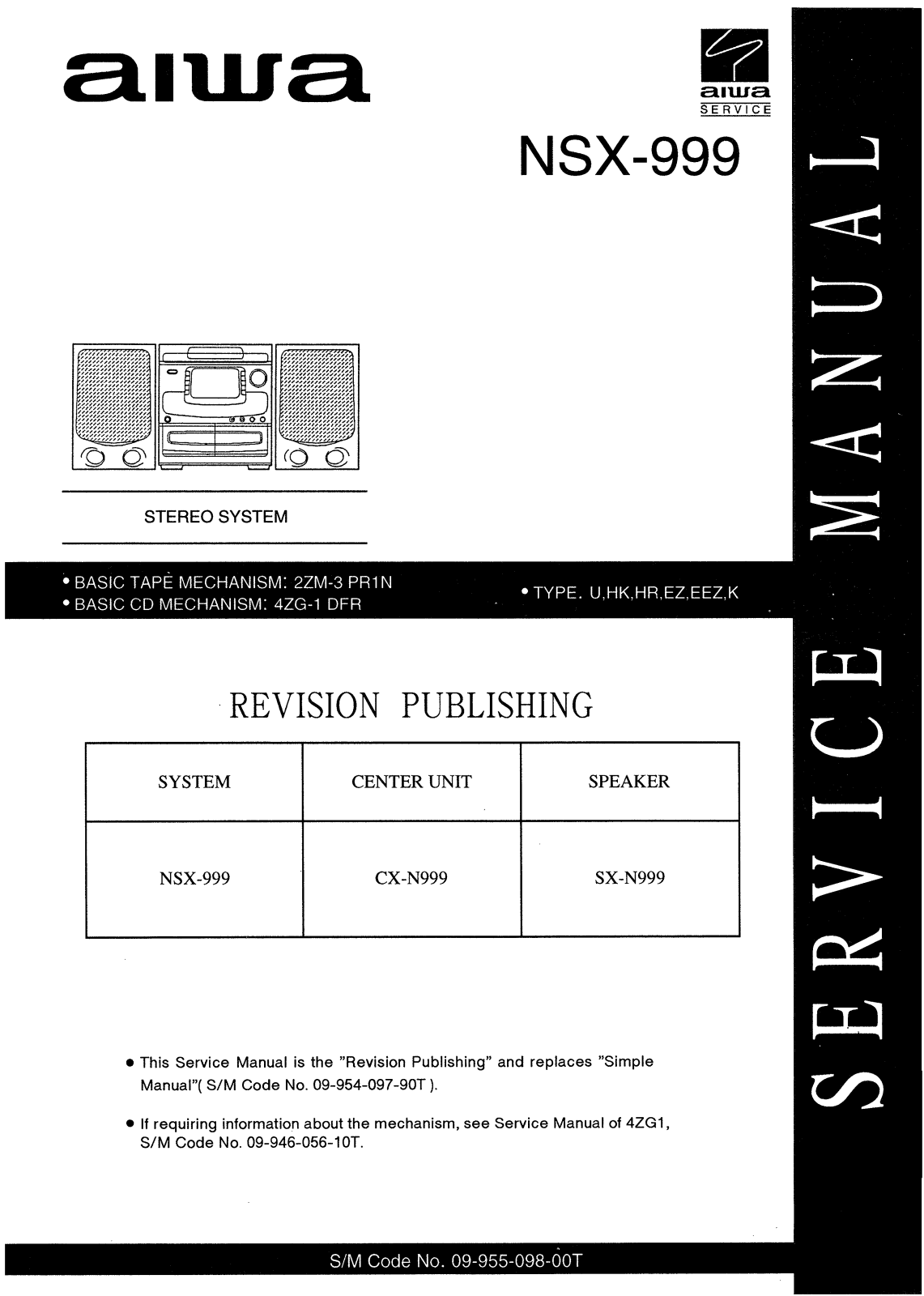 Aiwa NSX-999 Service manual