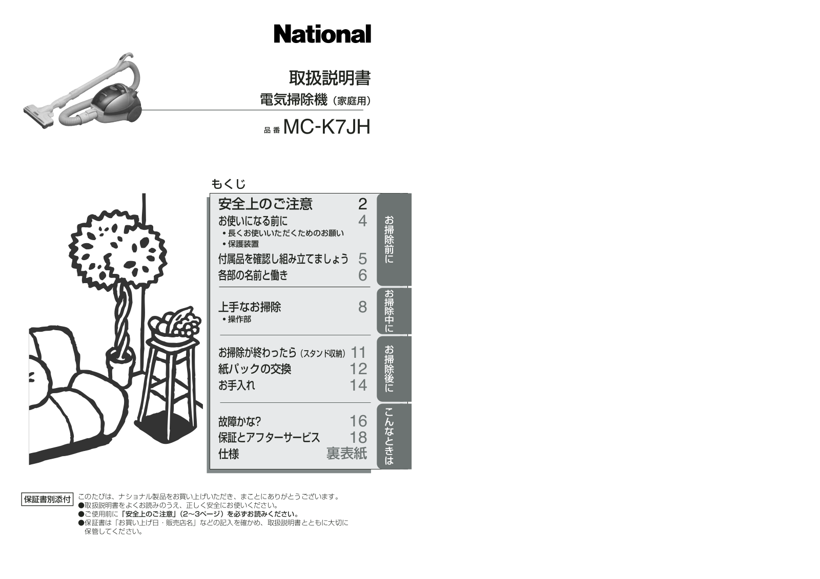 National MC-K7JH User guide