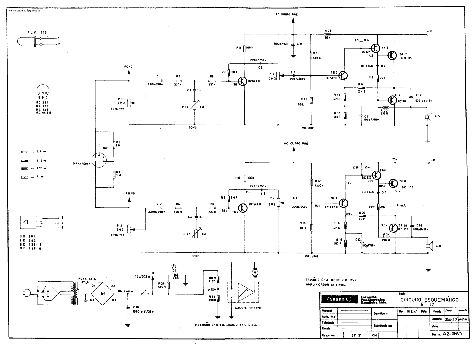 Grundig ST-12 Schematic