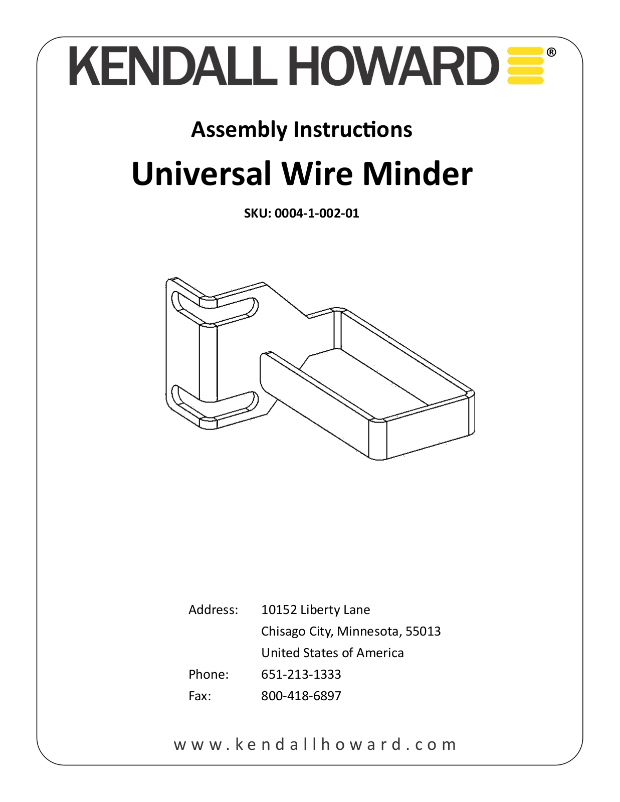 Kendall Howard 0004-1-002-01 User Manual