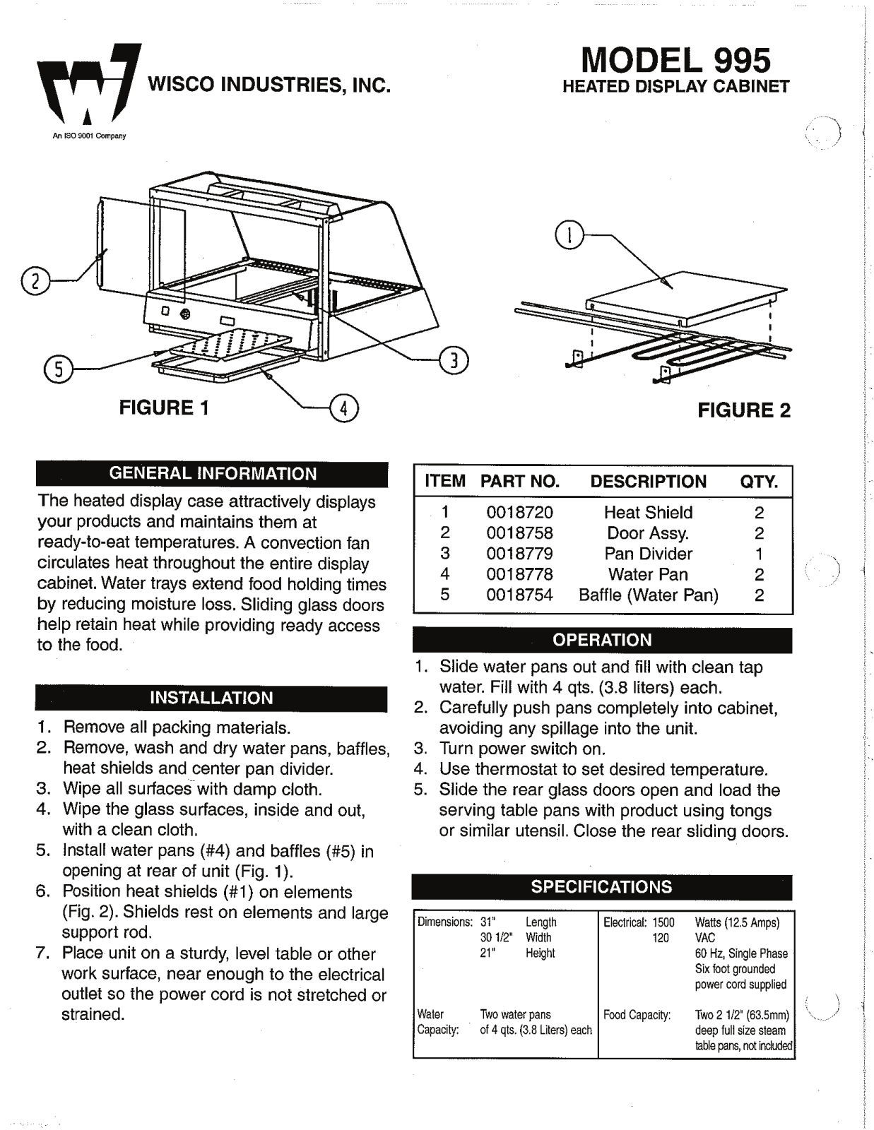 Wisco 995 Service Manual