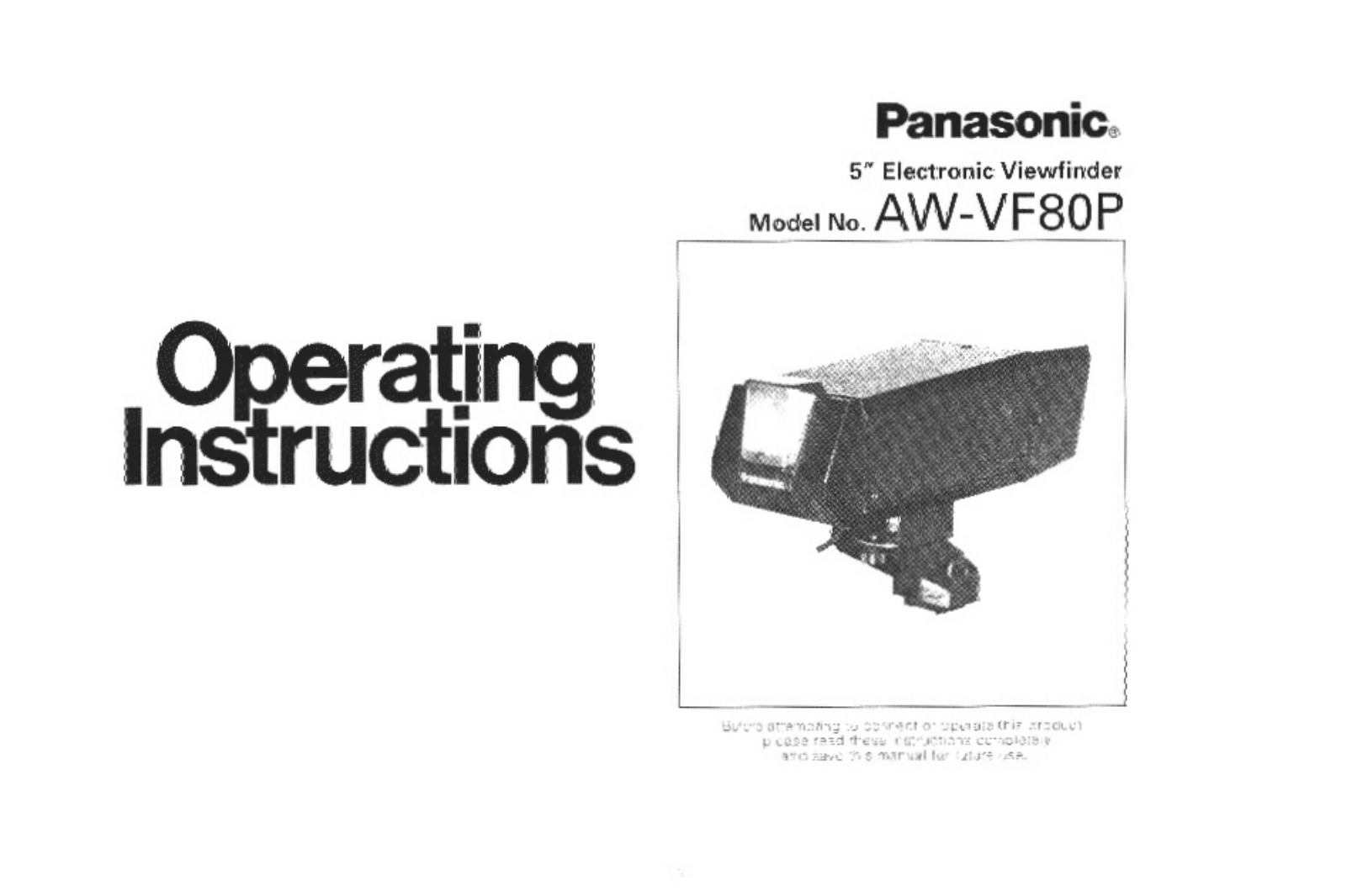 Panasonic AW-VF80P User Manual