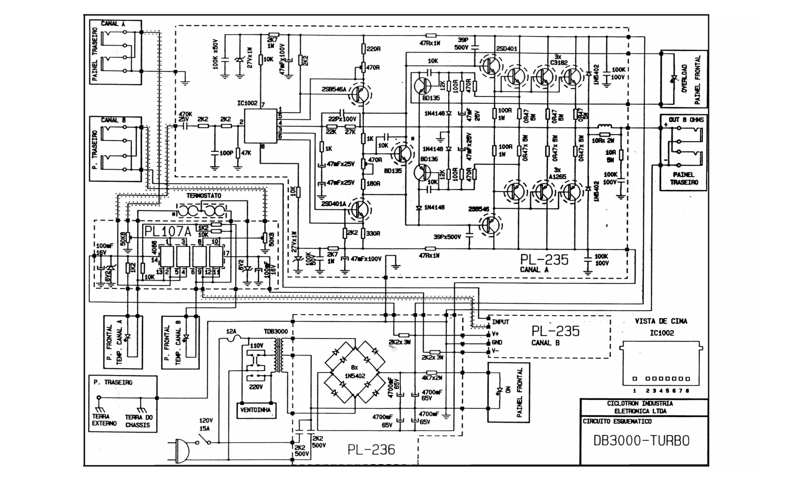 CICLOTRON DB3000 TURBO Schematic