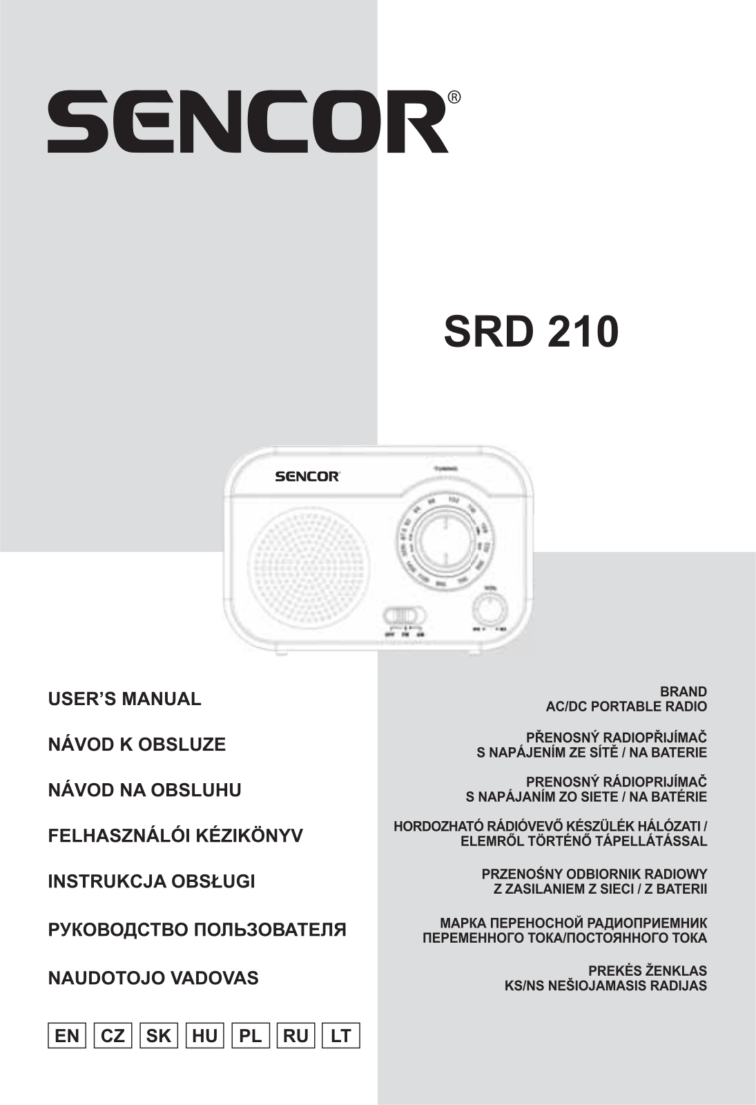 Sencor SRD 210 BS User Manual