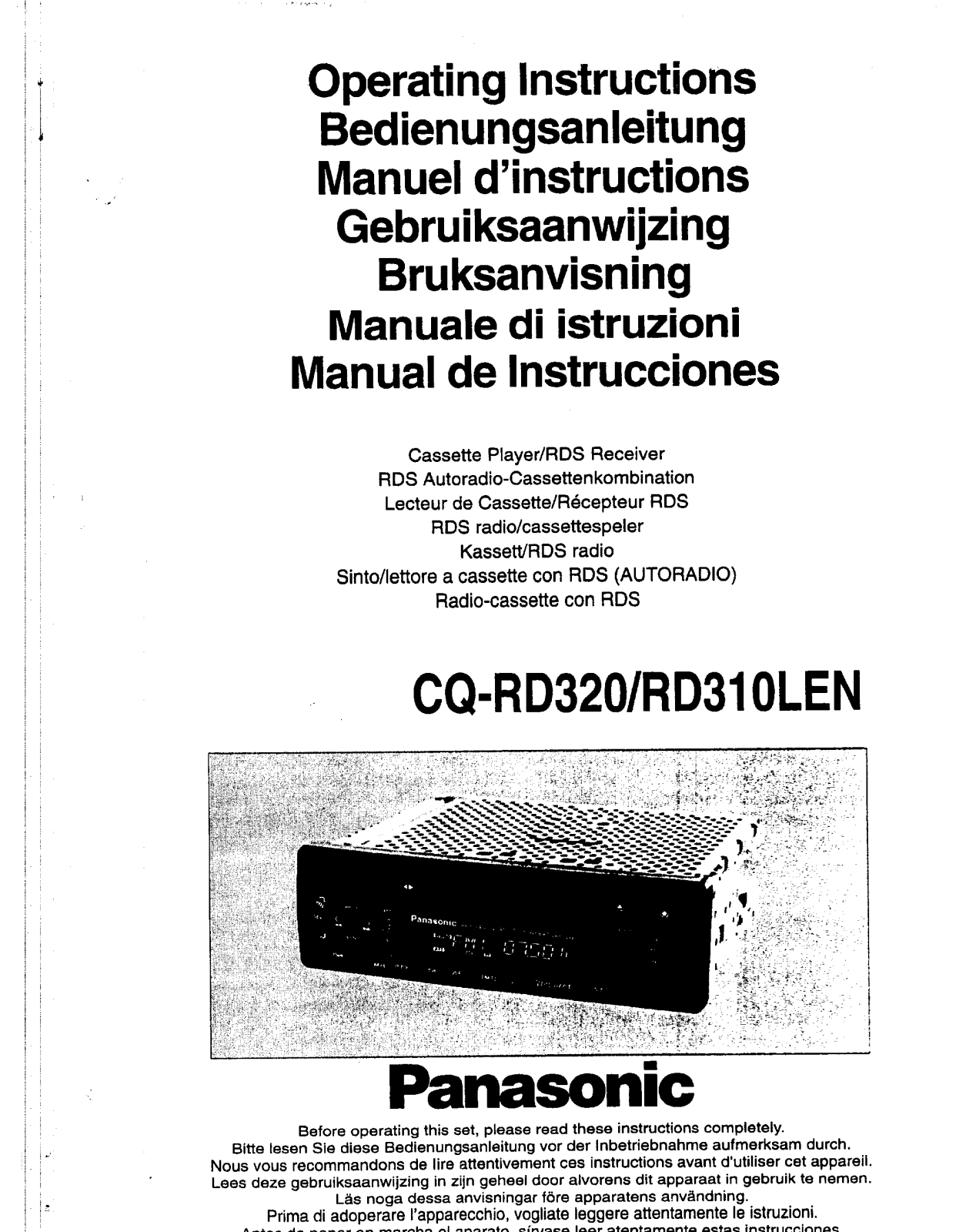 Panasonic CQ-RD320LEN User Manual