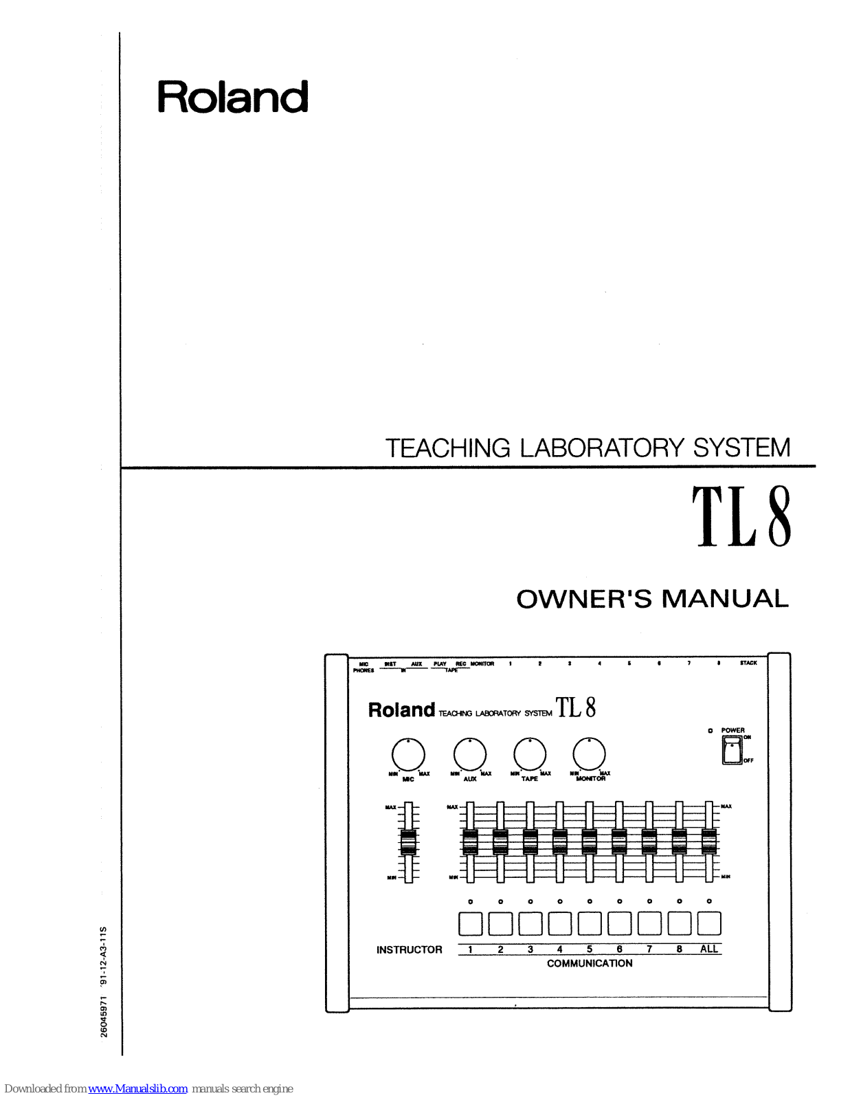 Roland TL 8 Owner's Manual