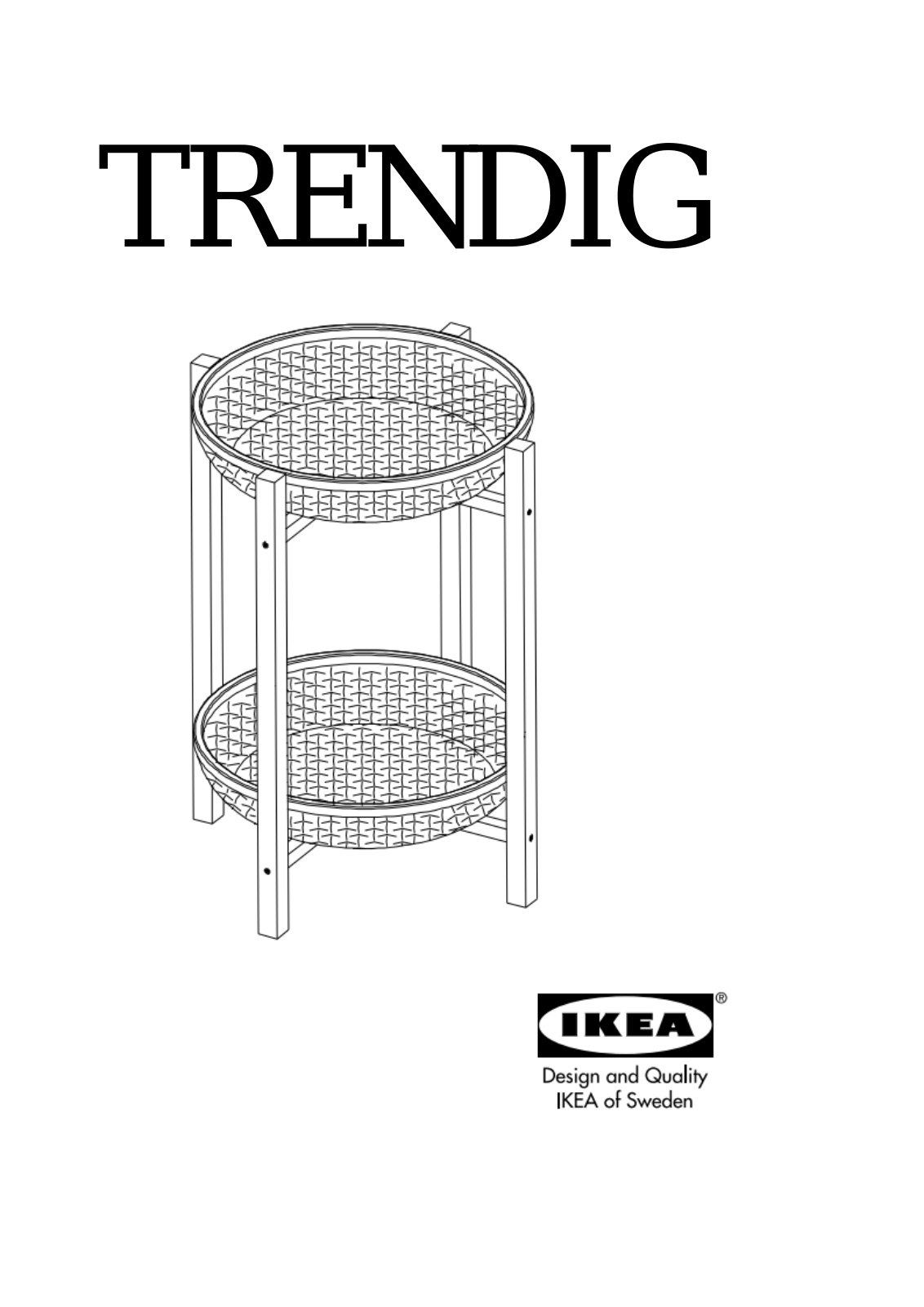 IKEA TRENDIG 2013 Tray table User Manual