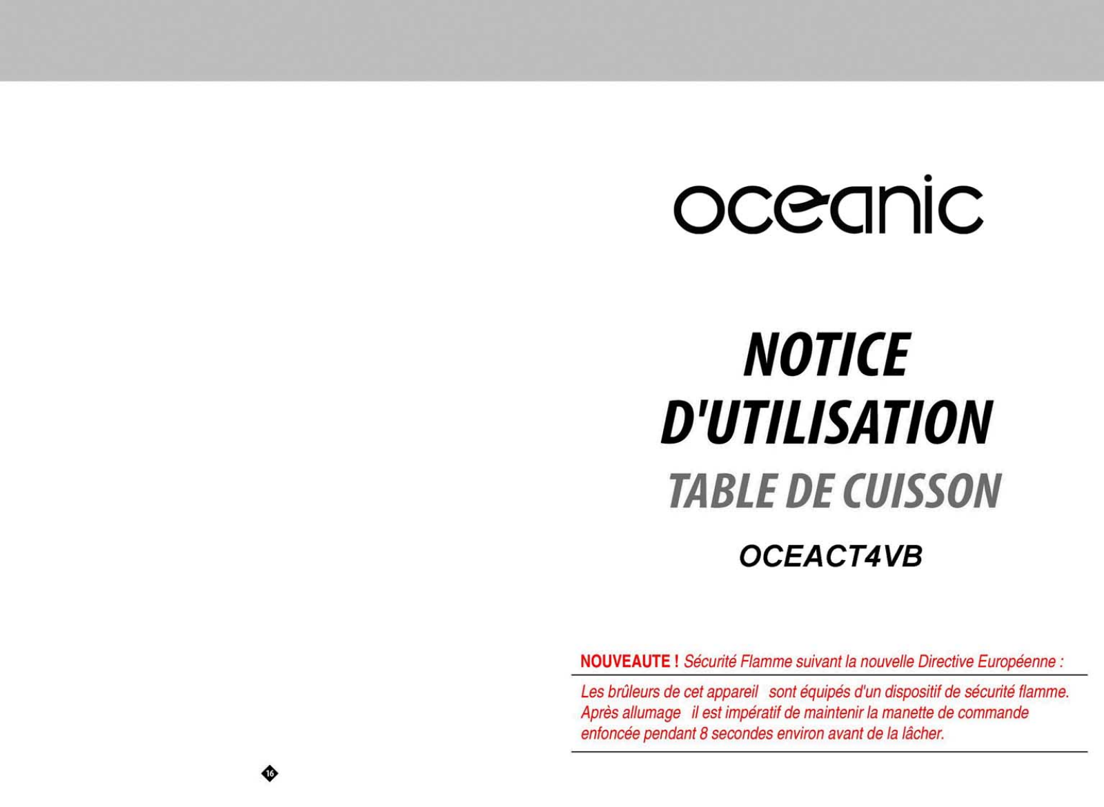 Oceanic OCEACT4VB User Manual