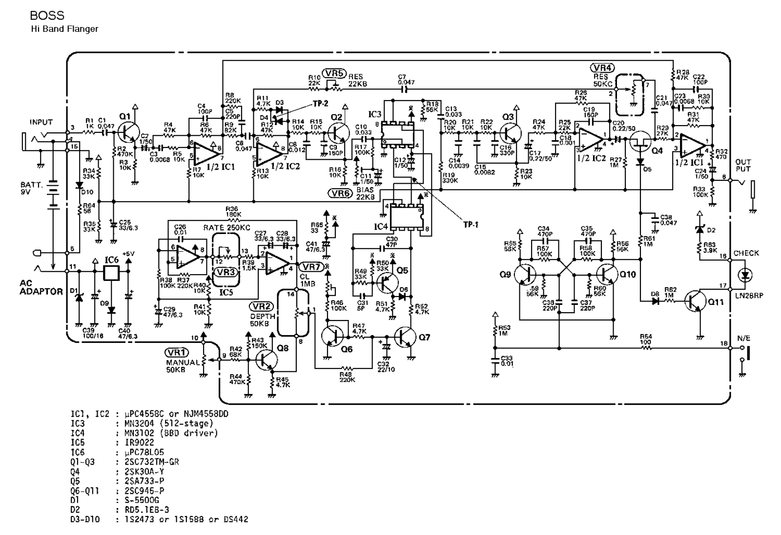 Boss hf2 schematic