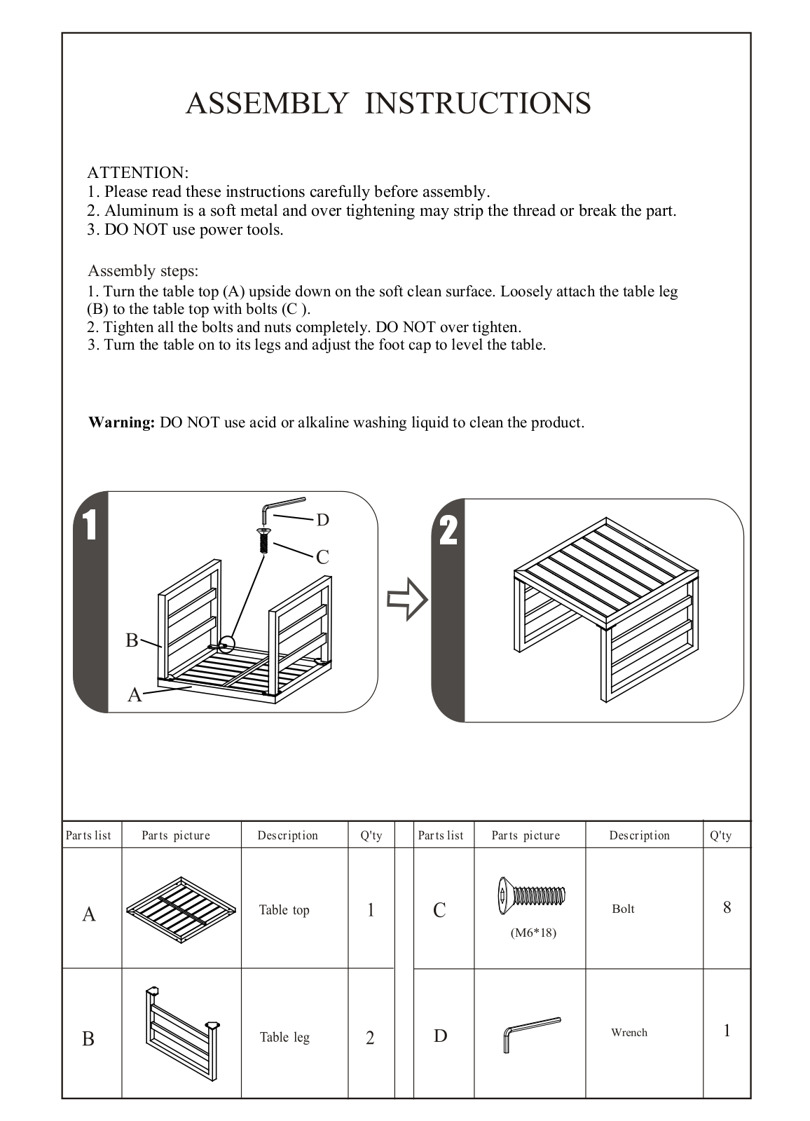 Sand & Stable W005161951 Assembly Instructions - ManualMachine.com