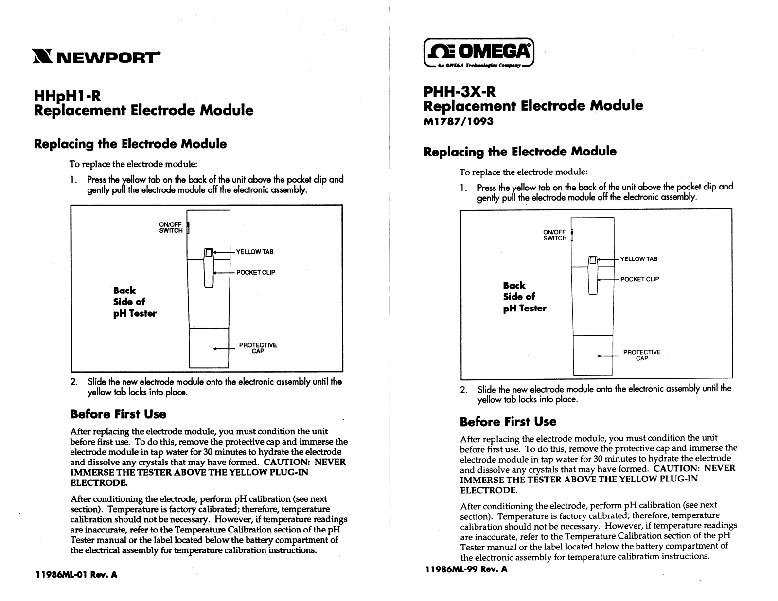 Omega Products PHH-3X-R User Manual