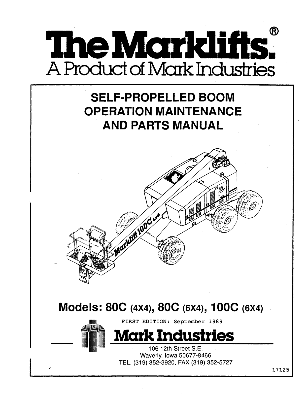 Marklifts 80C, 100C Operator's Manual - ManualMachine.com