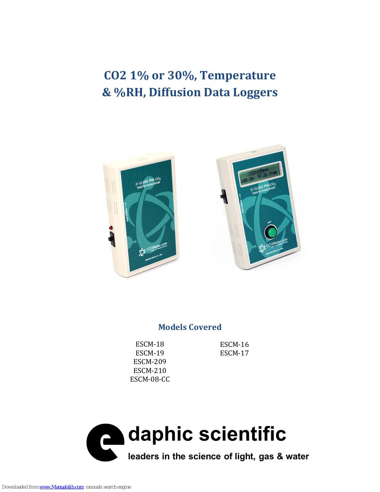Edaphic Scientific ESCM-18, ESCM-210, ESCM-209, ESCM-19, ESCM-08-CC User Manual - ManualMachine.com