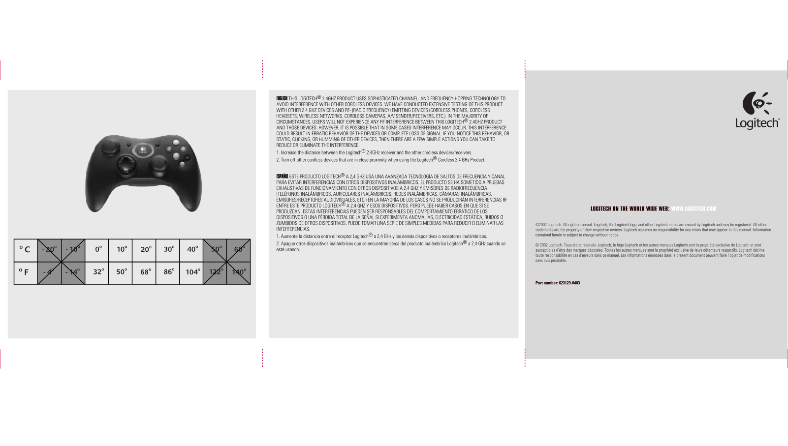 Logitech GRB7, CX3A18 Users Manual