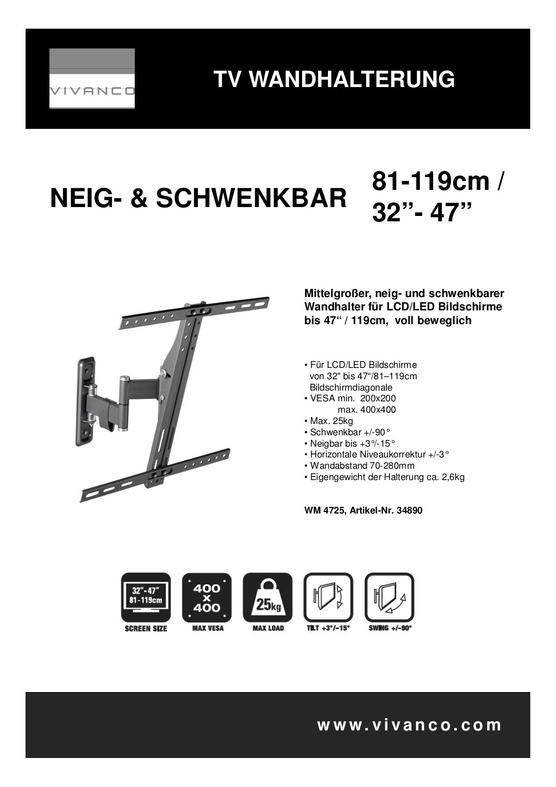 Vivanco WM 4725 User Manual