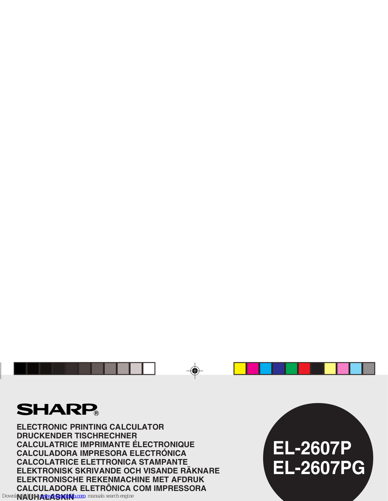 Sharp EL-2607PGY,EL-2607PG,EL-2607P Operation Manual