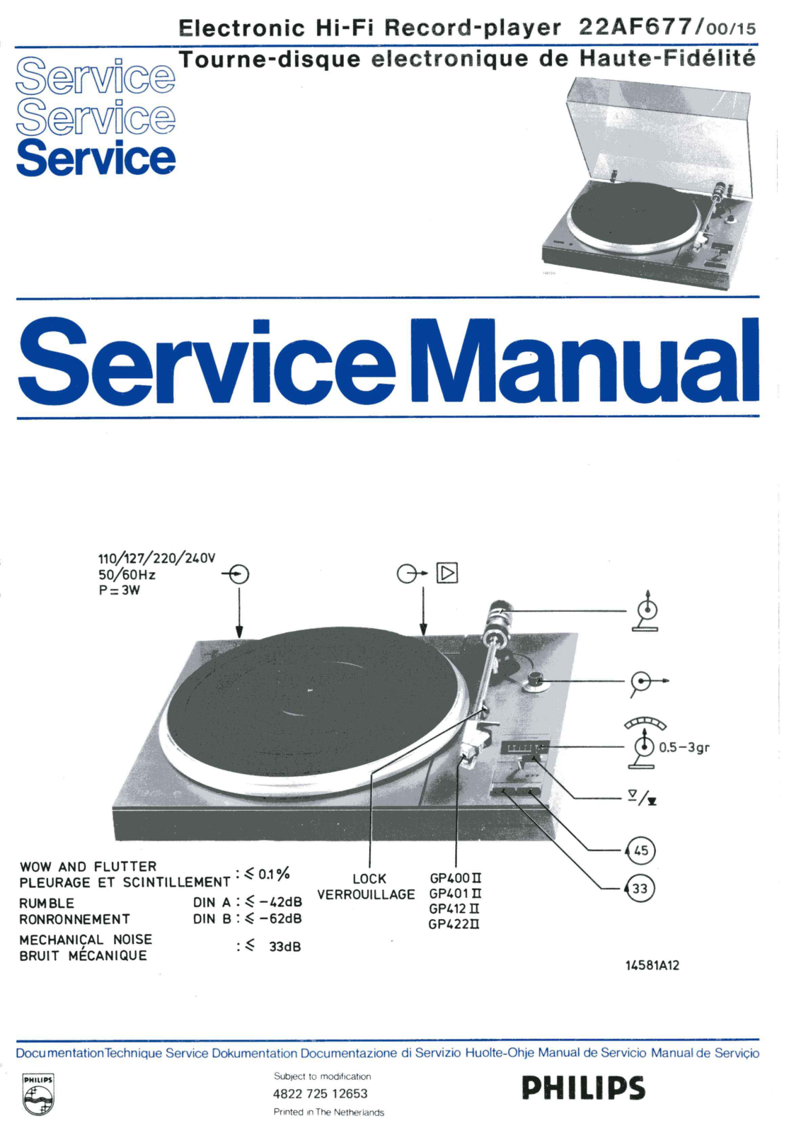 Philips 22AF677 Schematic