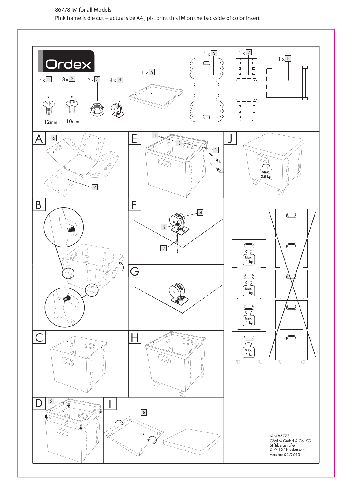 Ordex Storage Box User Manual