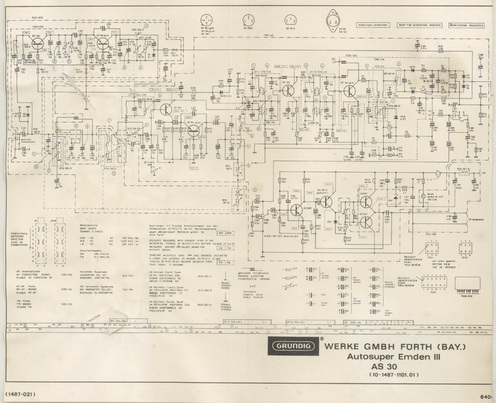 Grundig Emden-Mk3, AUTOSUPER-EMDEN-Mk3 Schematic