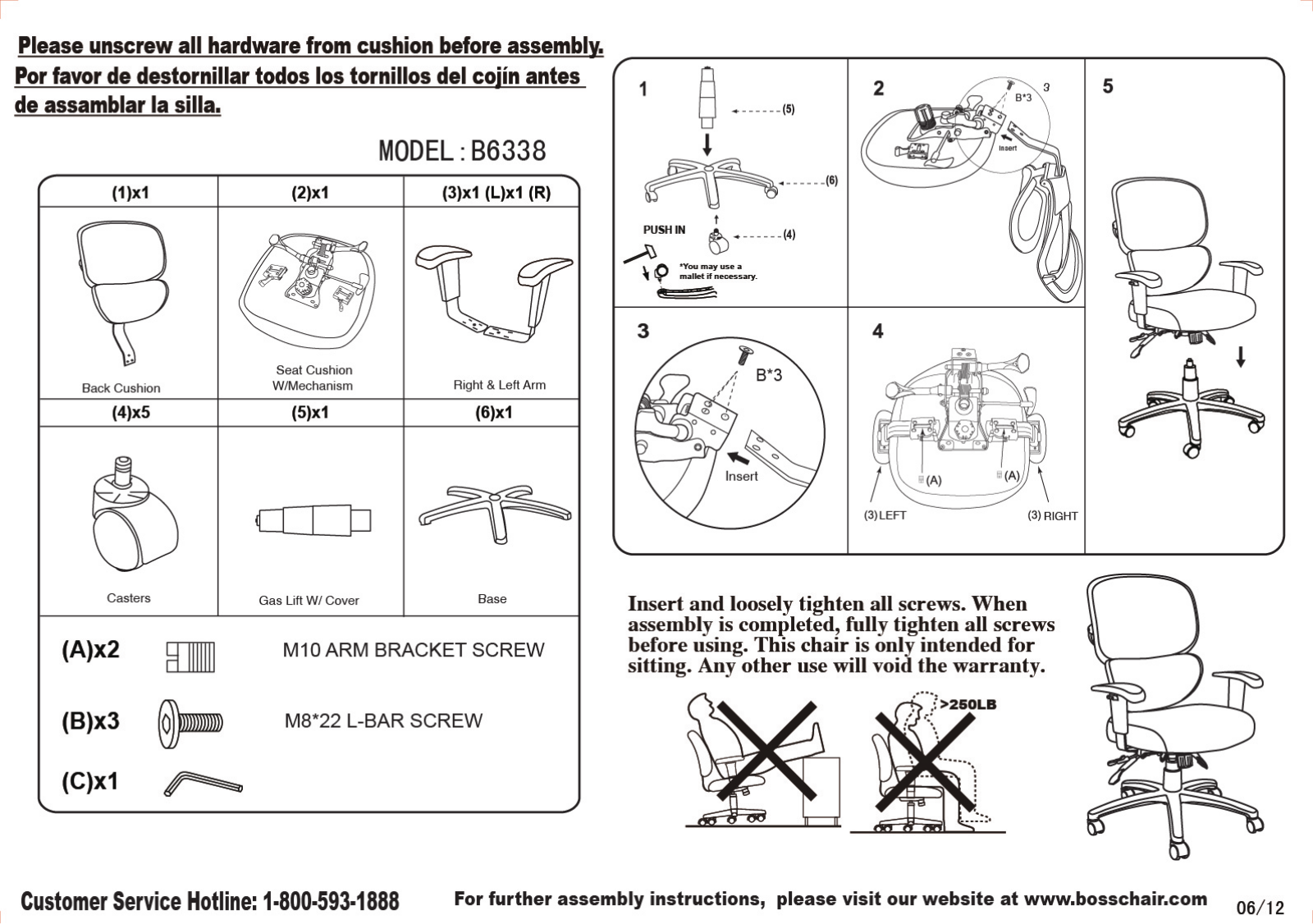 Boss B6338HR Assembly Guide