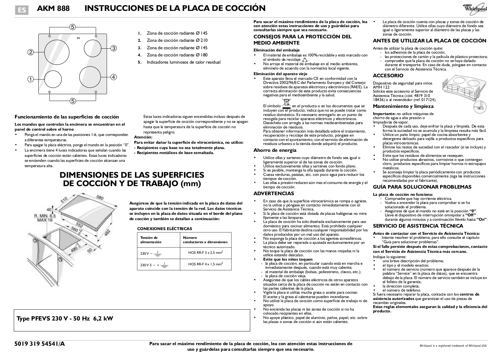 Whirlpool AKM 888/WH/01, AKM 888/IX INSTRUCTION FOR USE