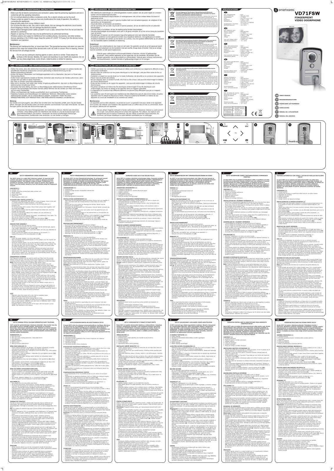 Smartwares VD71F User guide