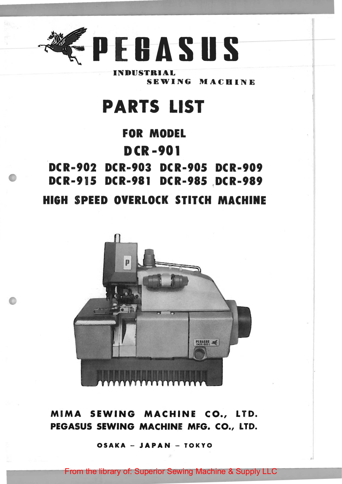 Pegasus DCR-901, DCR-902, DCR-903, DCR-905, DCR-909 User Manual - ManualMachine.com