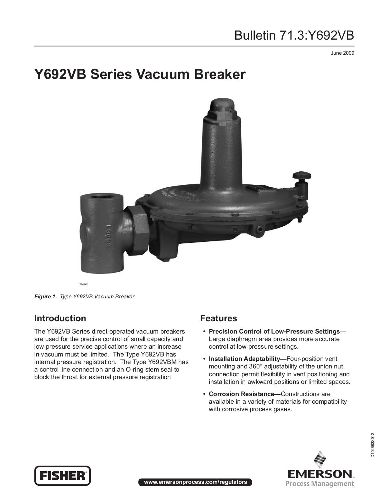 Emerson Y692VB Data Sheet