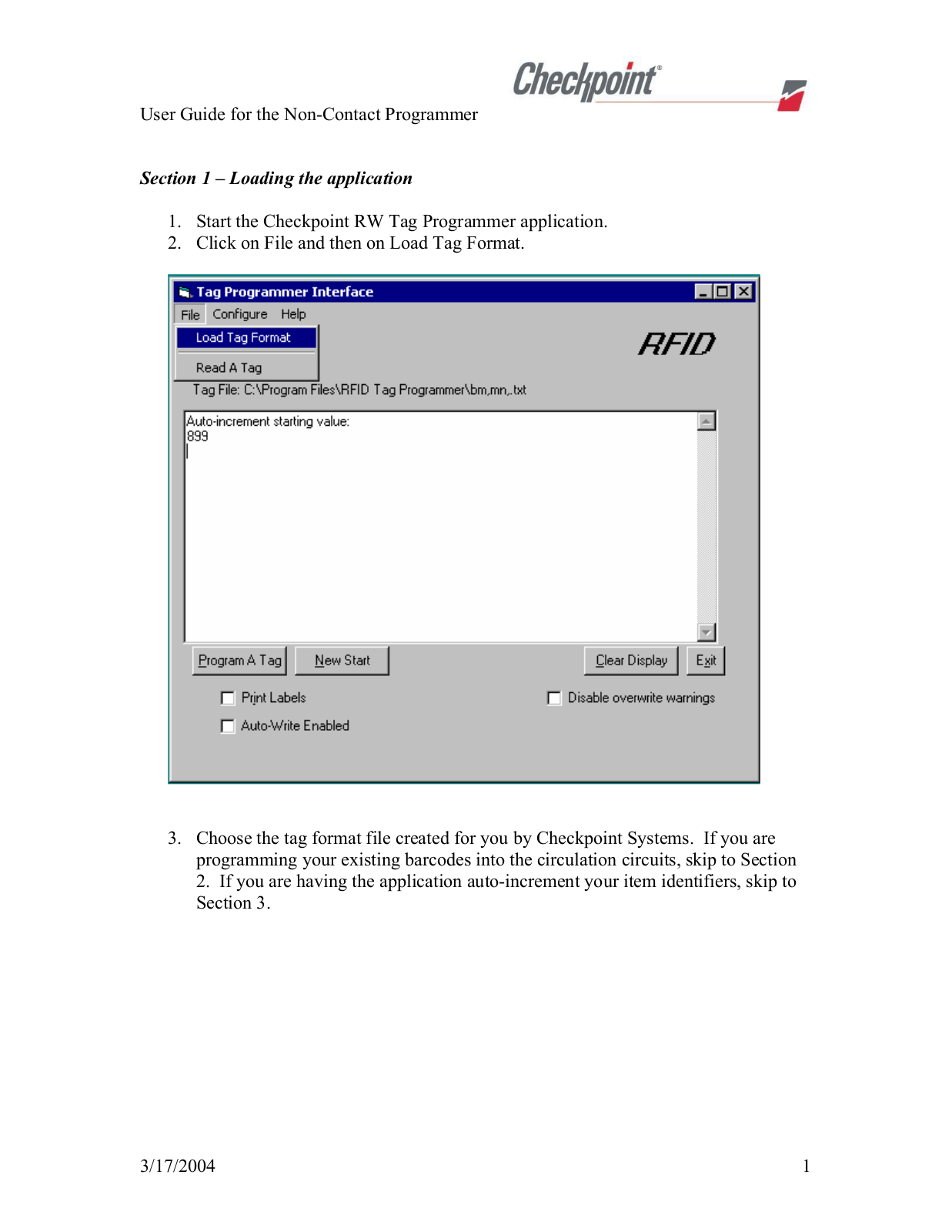 Checkpoint Systems NCPRW7000 User Manual