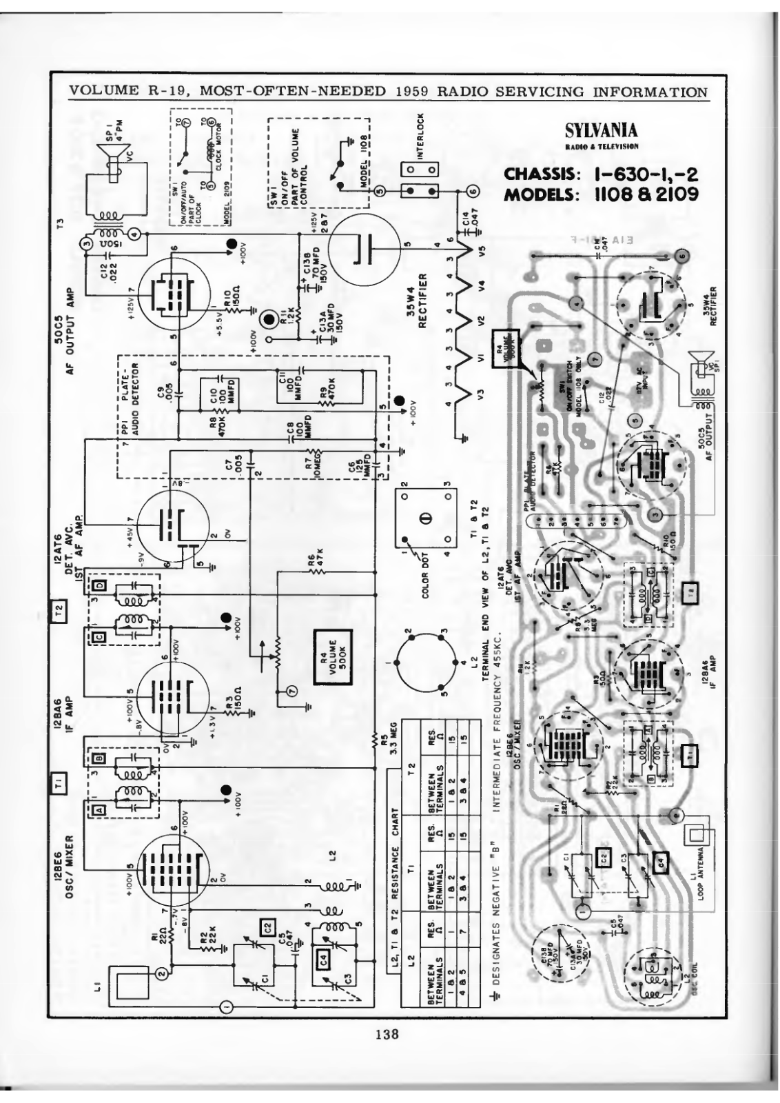 Sylvania 1-630-1-2 Schematic