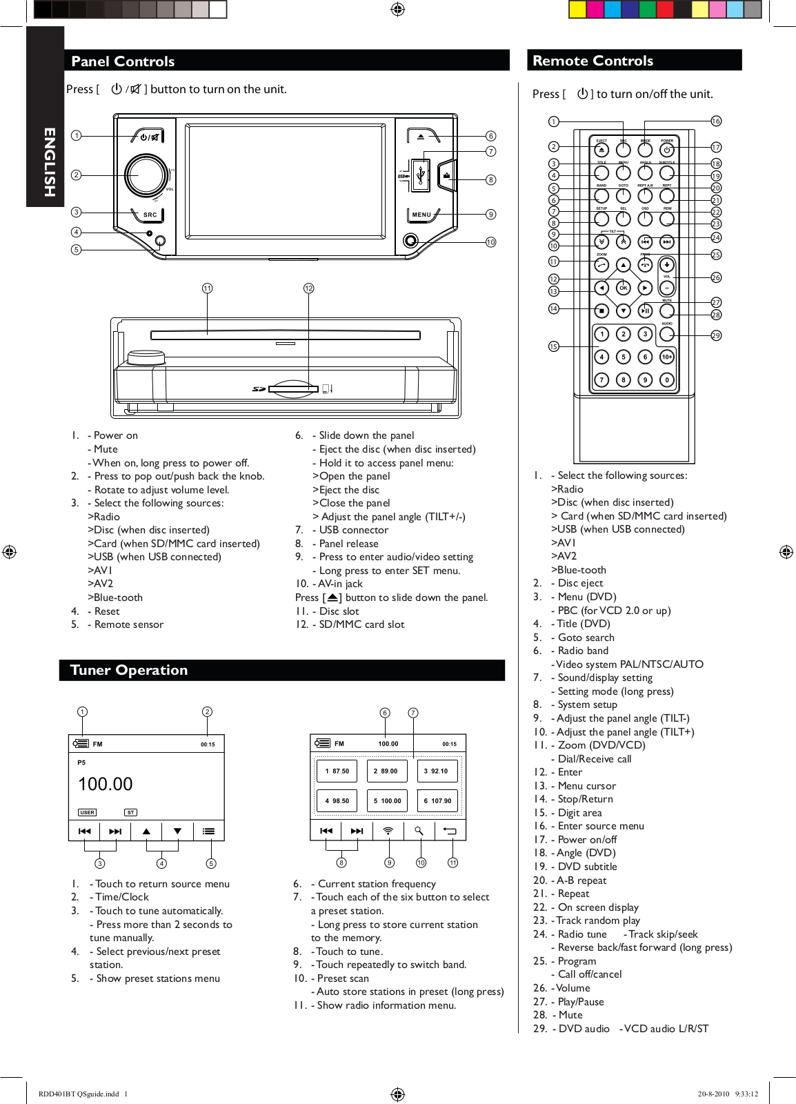 Caliber RDD401BT User Manual