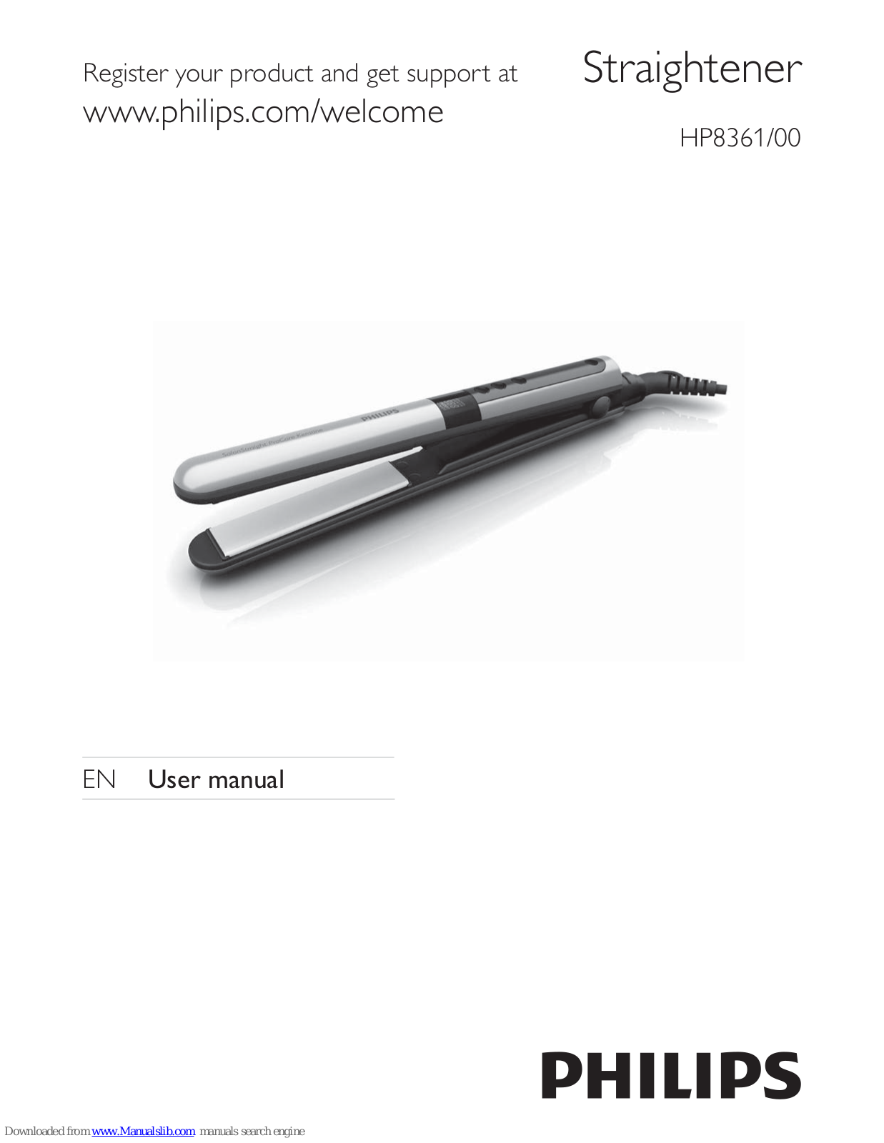 Philips Straightener HP8361/00 User Manual