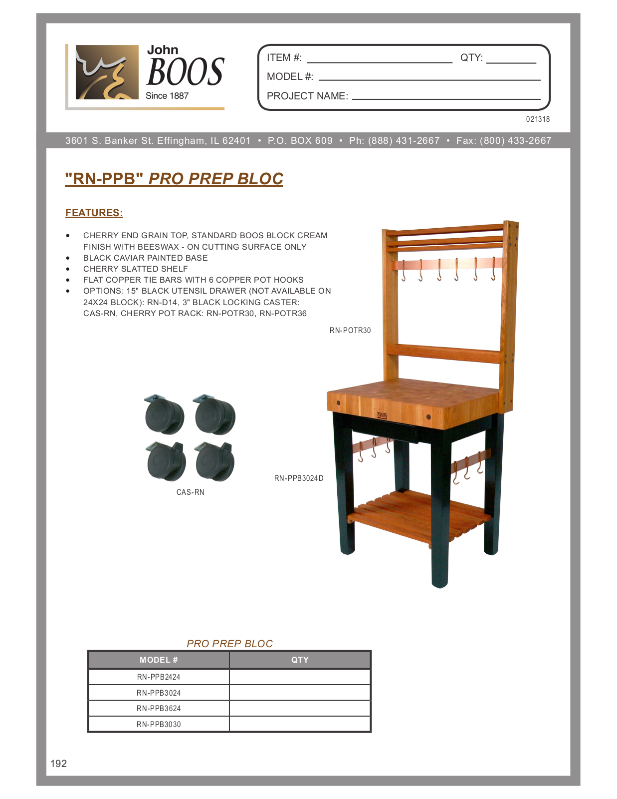 John Boos JB1223 Specifications - ManualMachine.com