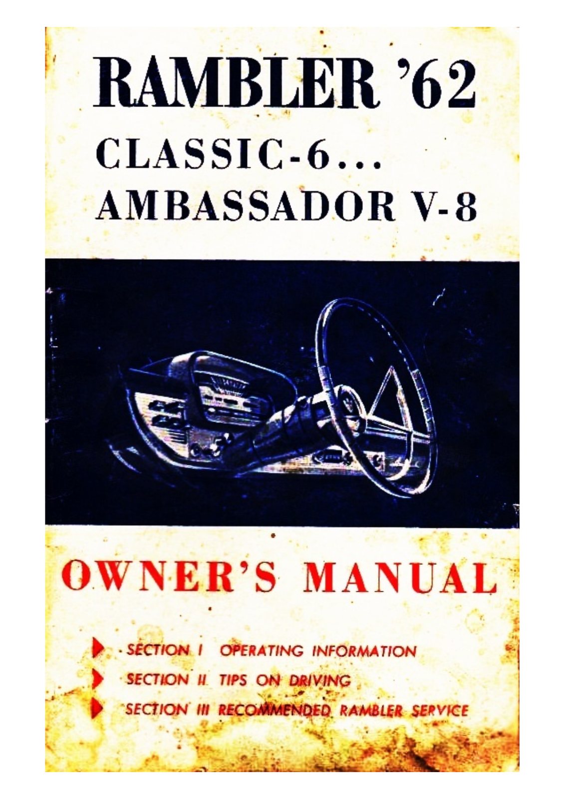 AMC Rambler 1962 Operating Instructions