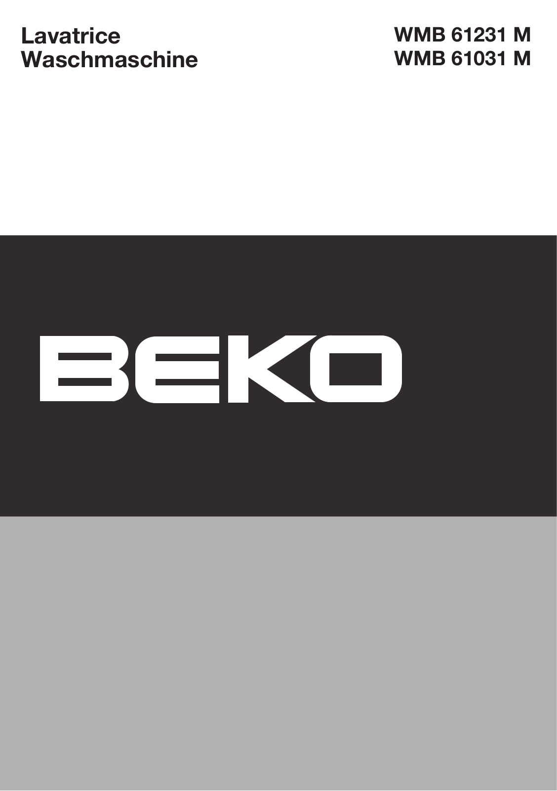 Beko WMB 61031 M, WMB 61231 M User Manual