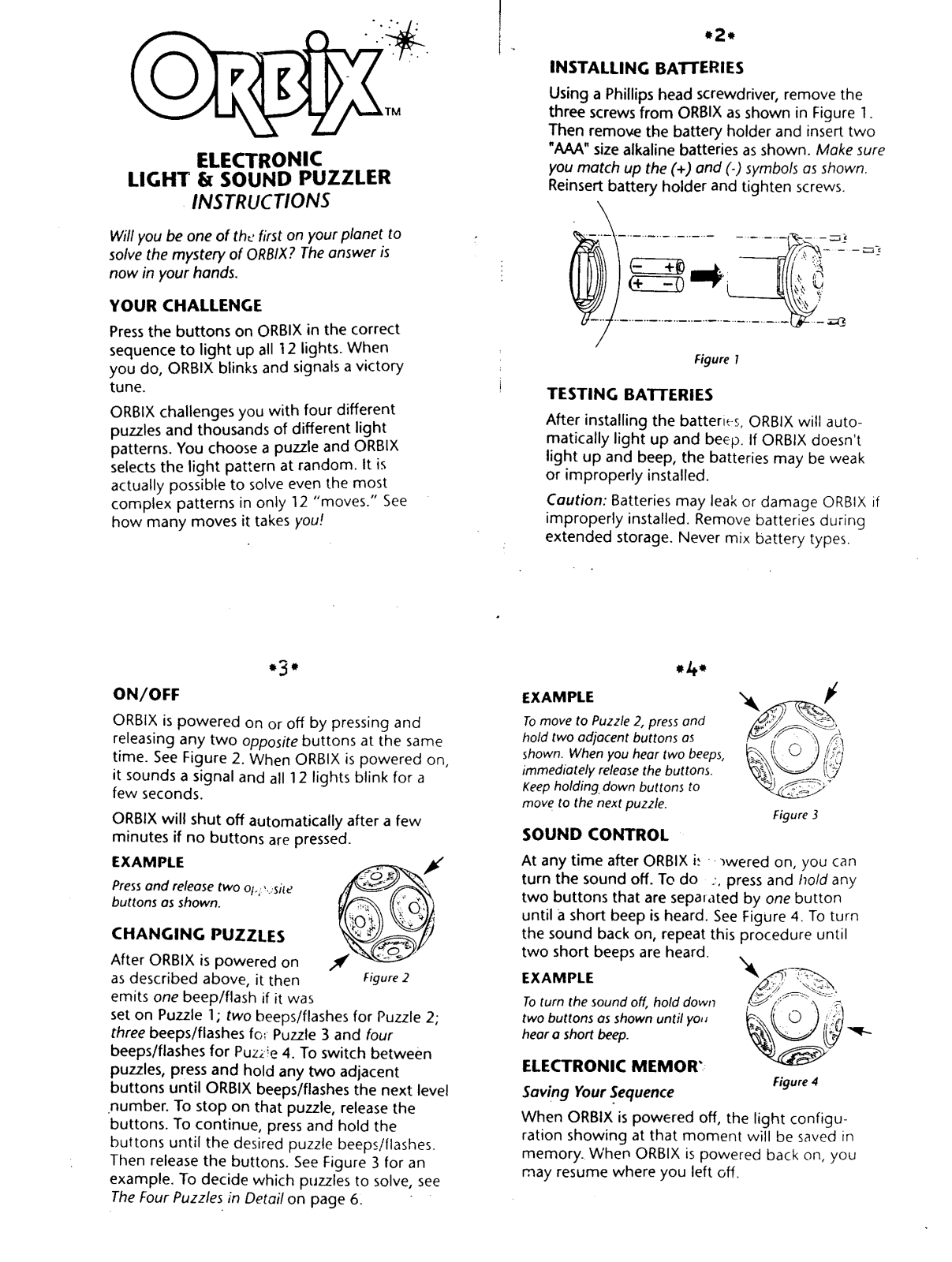 Hasbro ORBIX User Manual