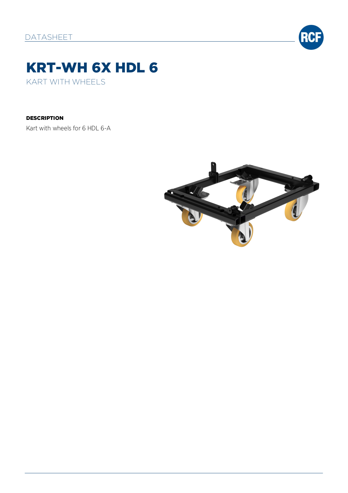 RCF KRT-WH 6X HDL 6 Datasheet