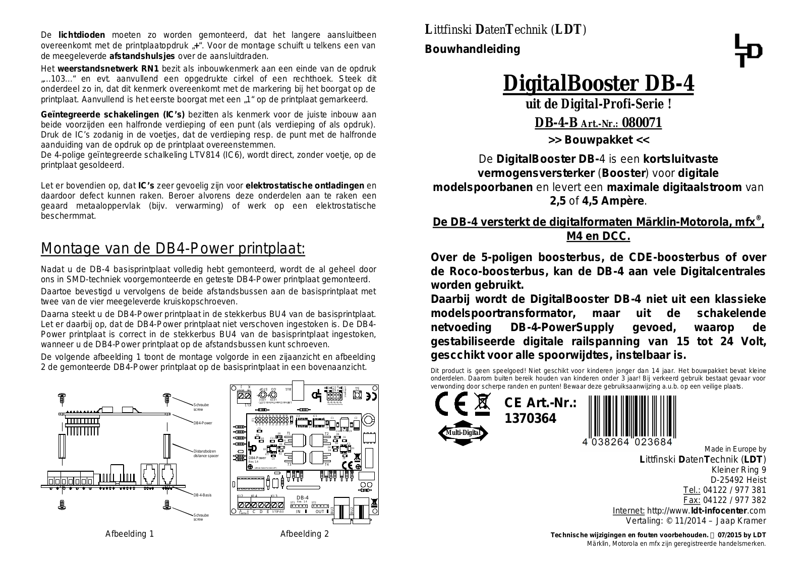 LDT Littfinski Daten Technik DB-4-B Operation Instruction