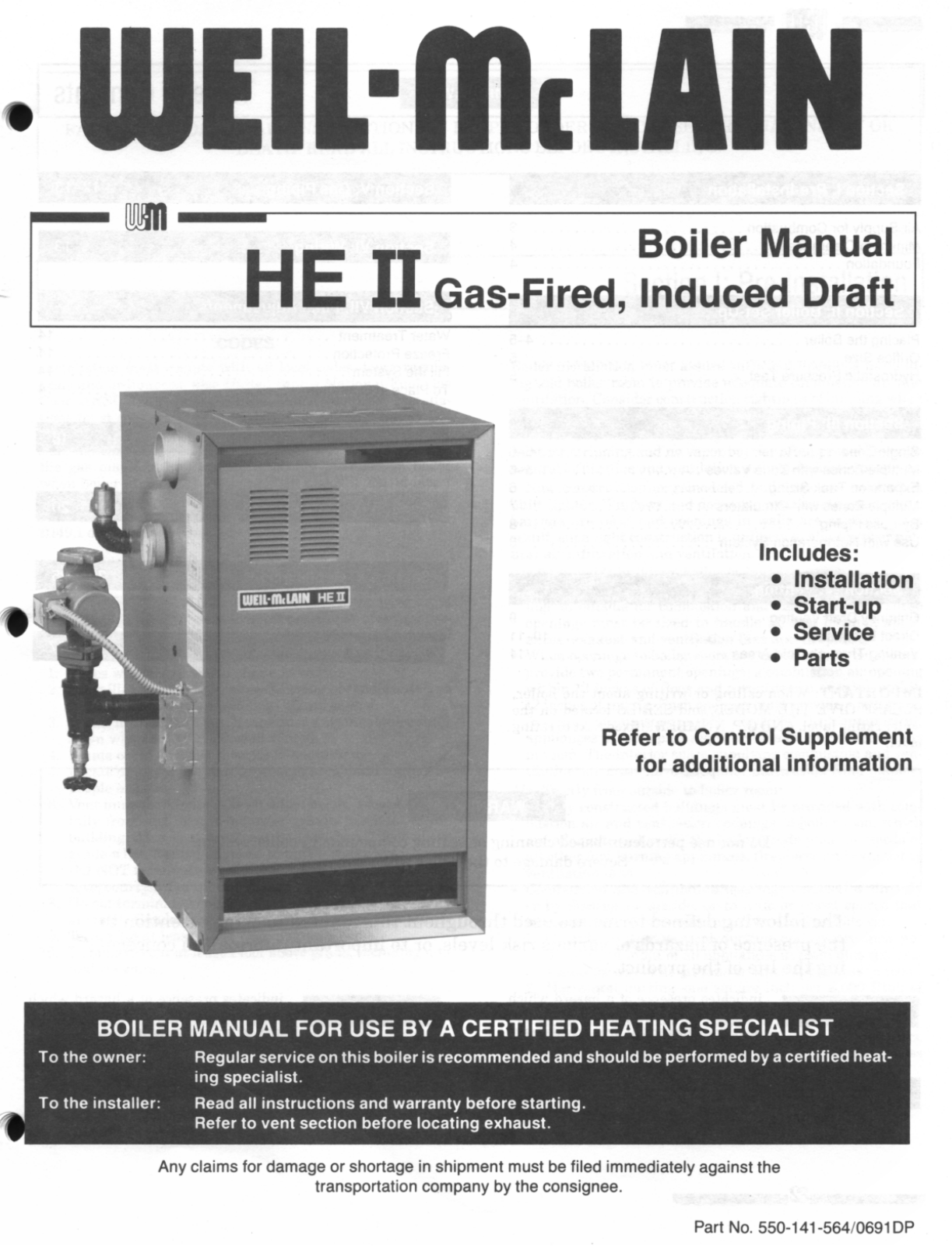 Weil-McLain HE II Boiler User Manual