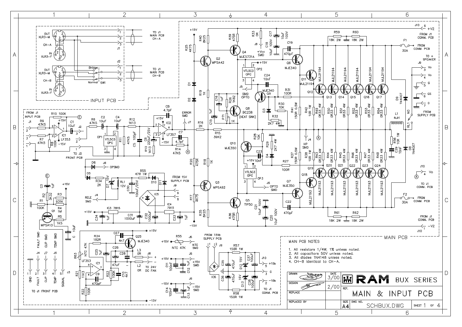 Ram Audio bux3, bux4 schematic