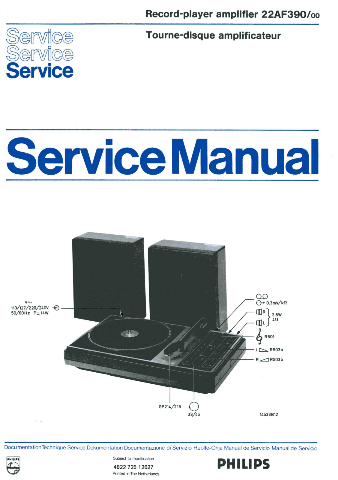 Philips AF-390 Service Manual