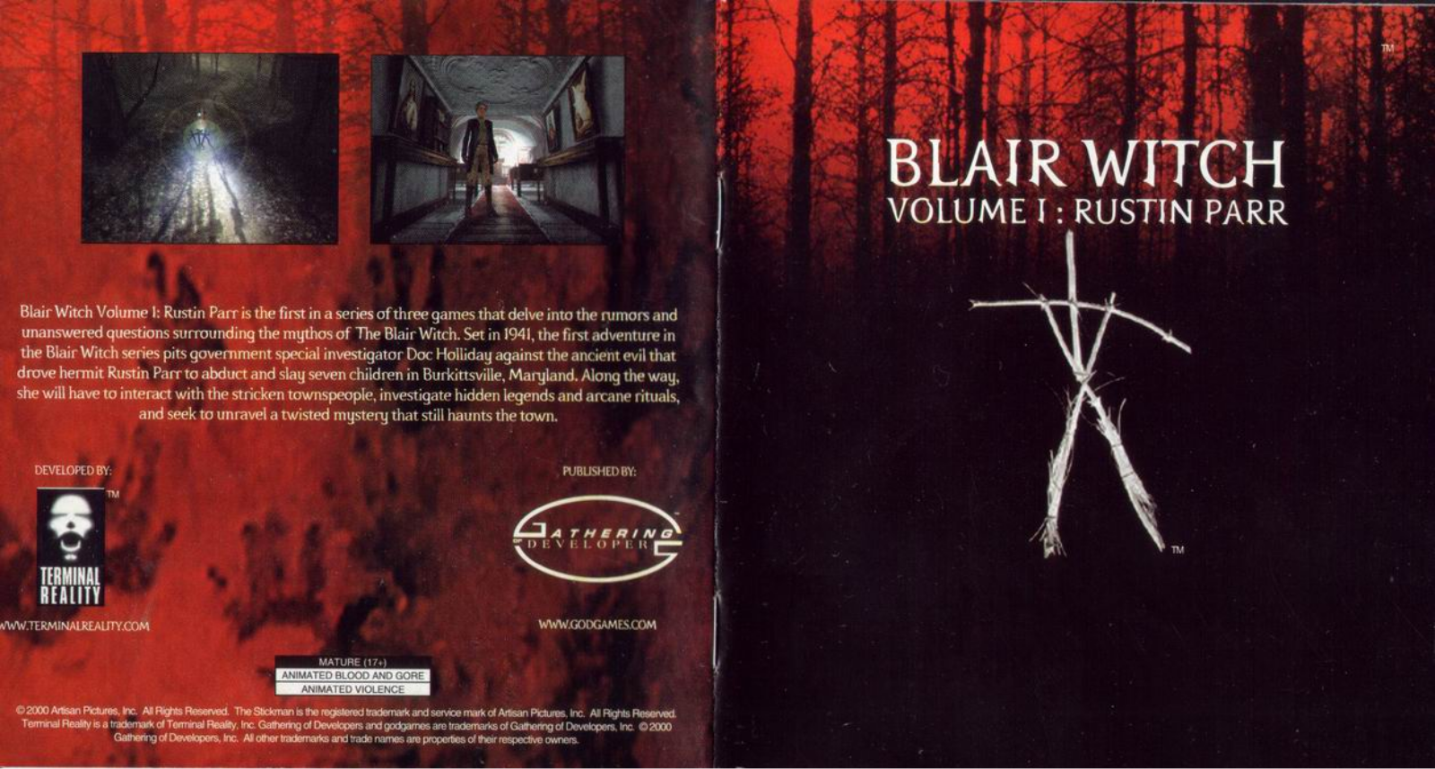 Games PC BLAIR WITCH 1-RUSTIN PARR User Manual