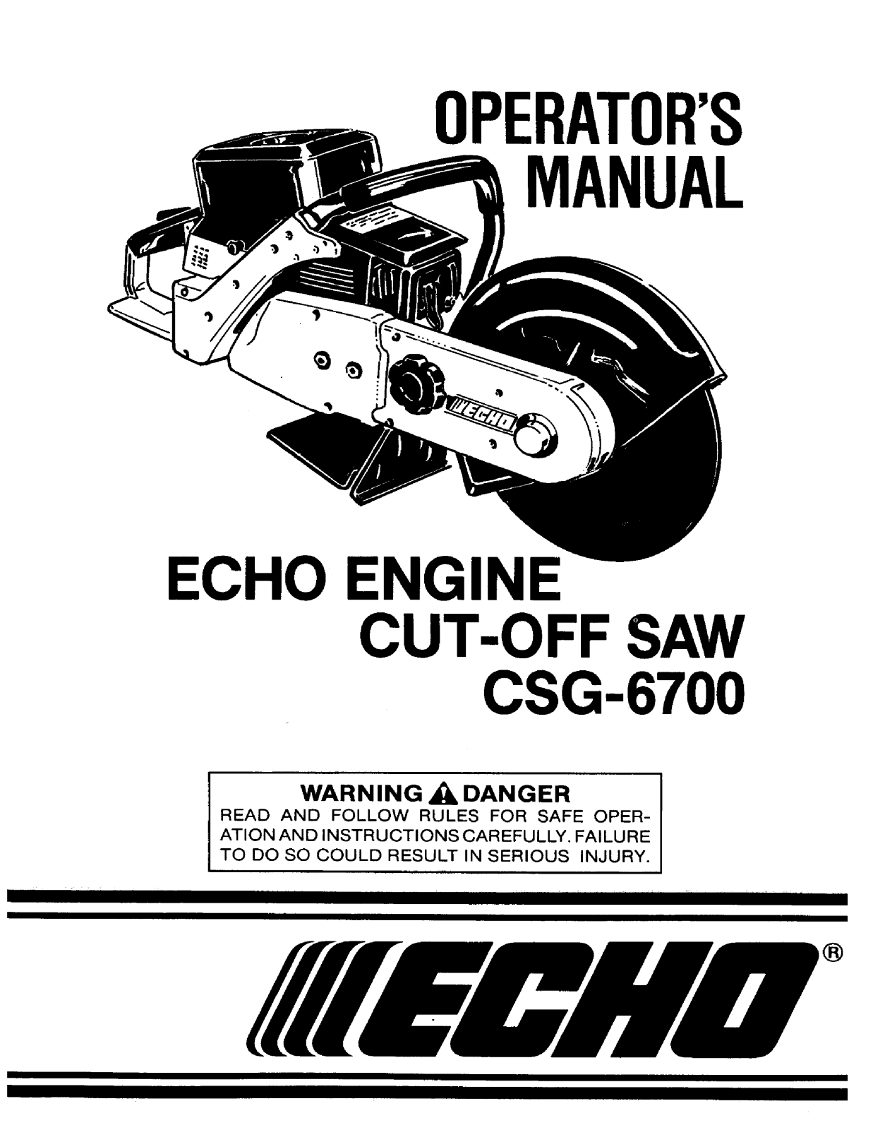 Echo CSG-6700 User Manual